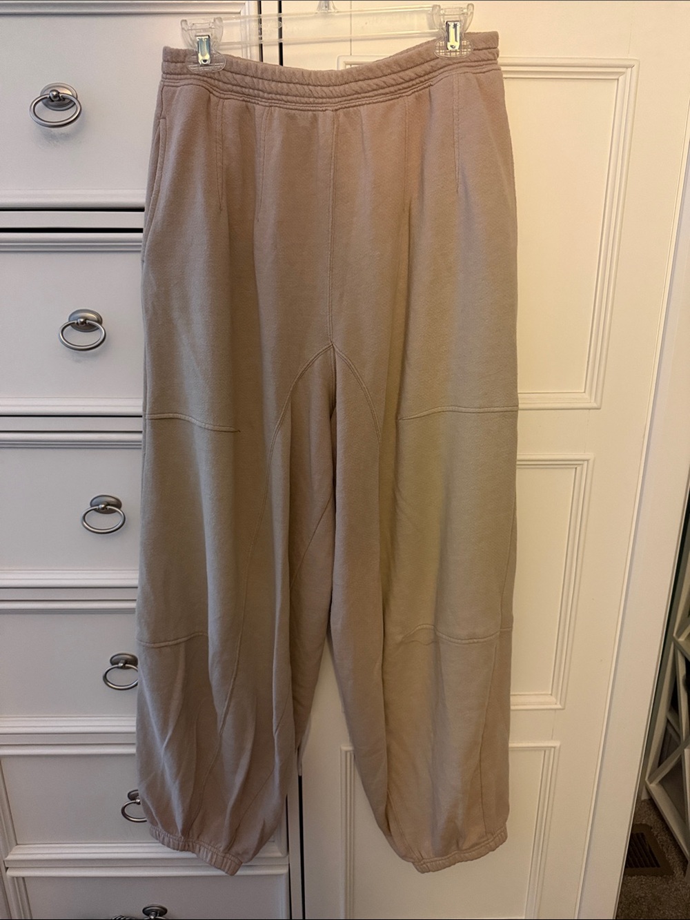 Free People Movement Beige Relaxed Baller Joggers
